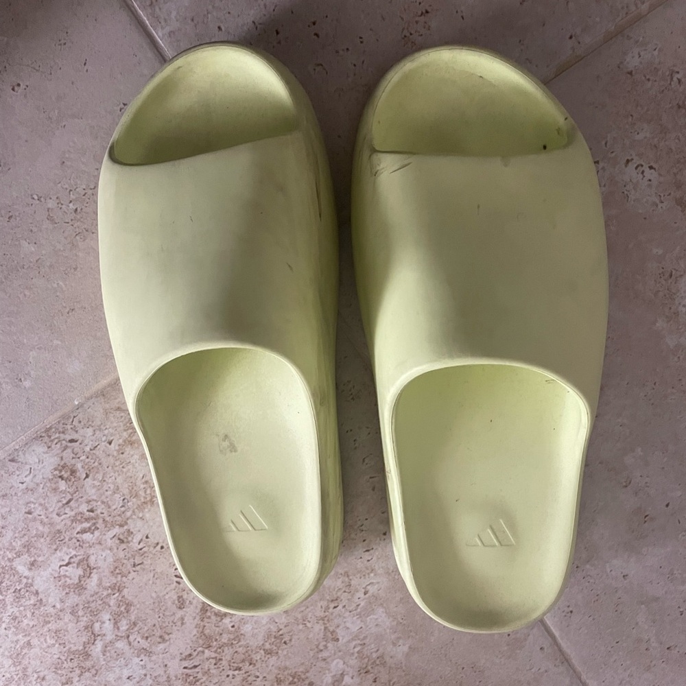 Adidas Yeezy Glow Green Slides